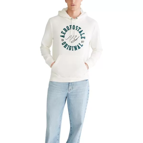 AEROPOSTALE Mens Aero Logo Popover HoodieCircleCream