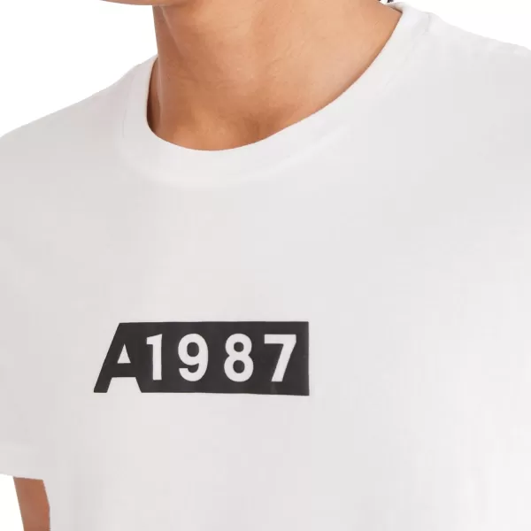 AEROPOSTALE Mens 1987 Box Logo Short Sleeve TeeBleach