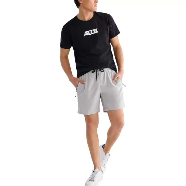 AEROPOSTALE Mens 1987 Box Logo Short Sleeve TeeDark Black