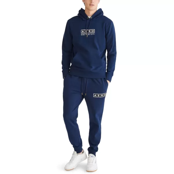 AEROPOSTALE Mens Aero Logo Fleece Jogger PantCadet Navy