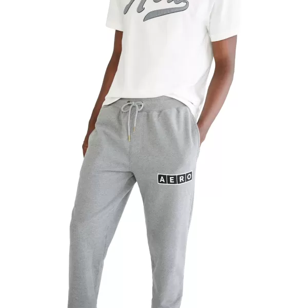 AEROPOSTALE Mens Aero Logo Fleece Jogger PantMedium Heather Grey