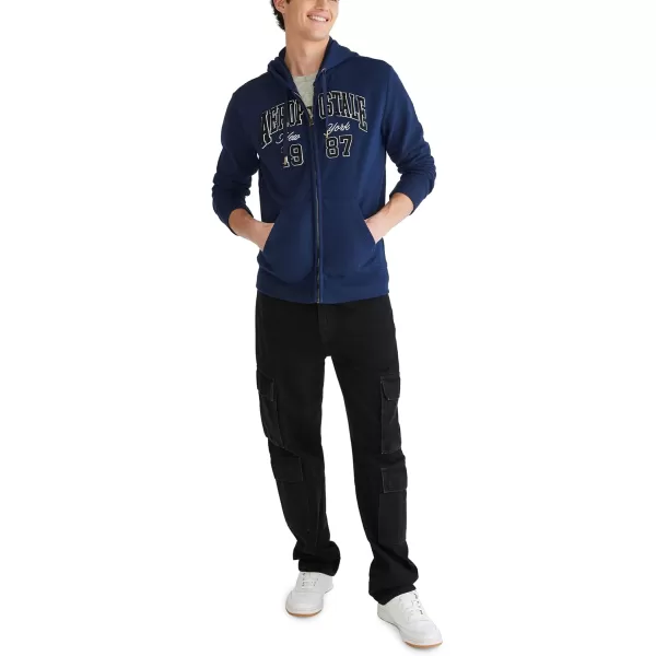 AEROPOSTALE Mens Aero Logo Full Zip HoodieArchCadet Navy
