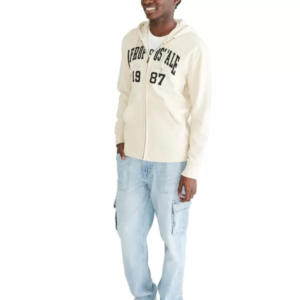 AEROPOSTALE Mens Aero Logo Full Zip HoodieArchFog