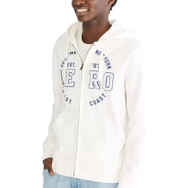 AEROPOSTALE Mens Aero Logo Full Zip HoodieCircleCream