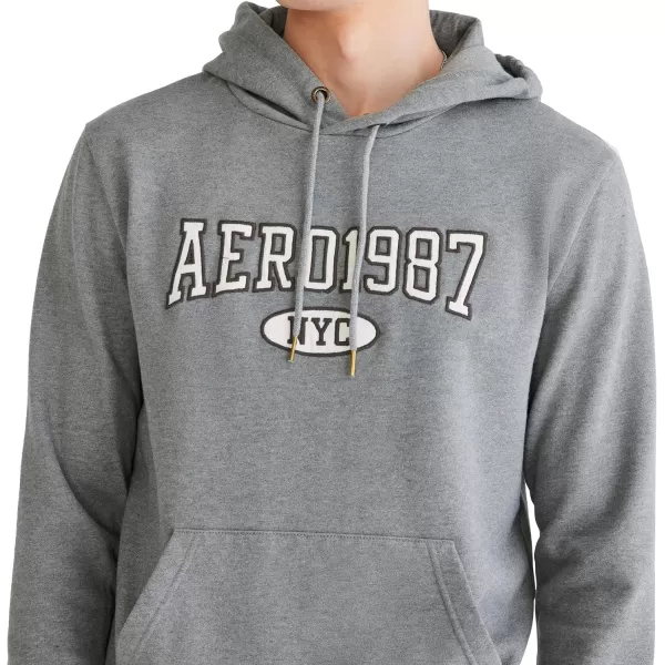 AEROPOSTALE Mens Aero Logo Popover HoodieAcross ChestMedium Heather Grey