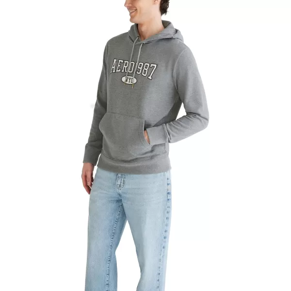 AEROPOSTALE Mens Aero Logo Popover HoodieAcross ChestMedium Heather Grey