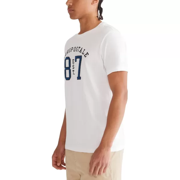 AEROPOSTALE Mens Arch Logo Short Sleeve TeeBleach