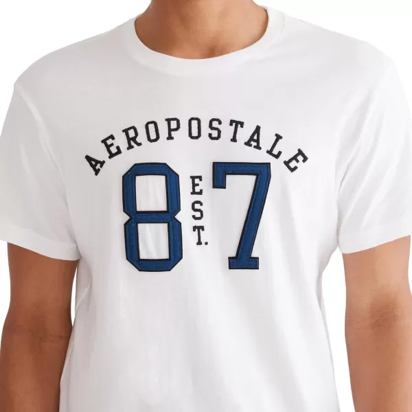 AEROPOSTALE Mens Arch Logo Short Sleeve TeeBleach