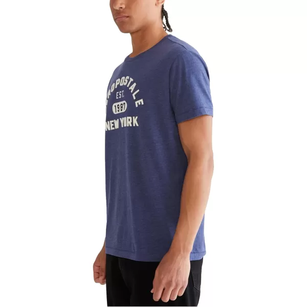 AEROPOSTALE Mens Arch Logo Short Sleeve TeeBlue Depths