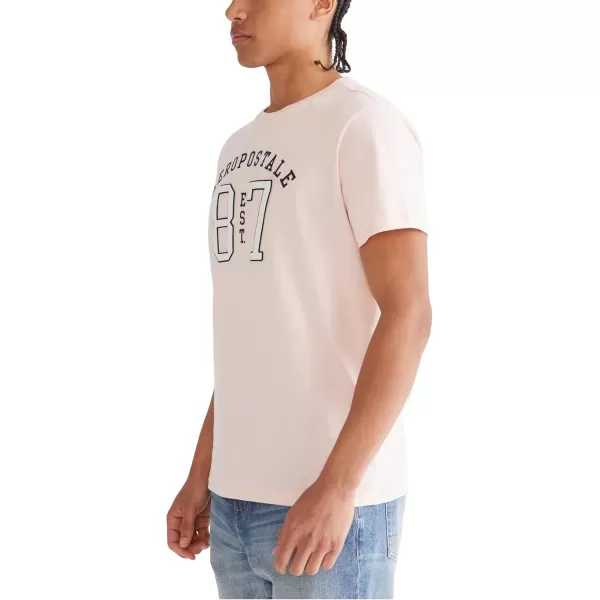 AEROPOSTALE Mens Arch Logo Short Sleeve TeeChintz Rose