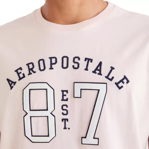 AEROPOSTALE Mens Arch Logo Short Sleeve TeeChintz Rose