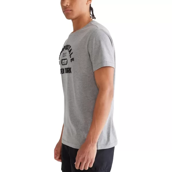AEROPOSTALE Mens Arch Logo Short Sleeve TeeMedium Heather Grey