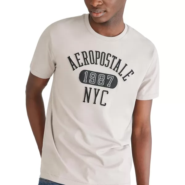 AEROPOSTALE Mens Arch Logo Short Sleeve TeeSatellite