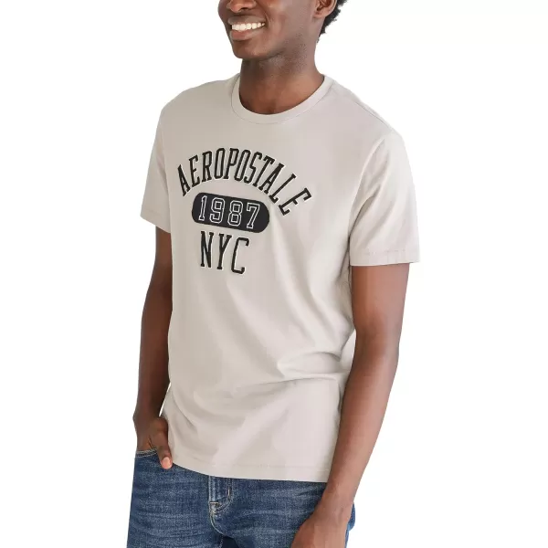 AEROPOSTALE Mens Arch Logo Short Sleeve TeeSatellite