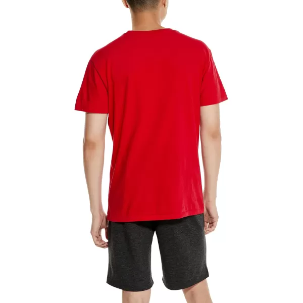 AEROPOSTALE Mens Box Logo Script Short Sleeve TeeModel Red