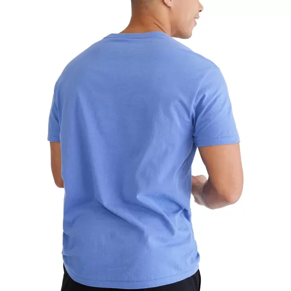 AEROPOSTALE Mens Box Logo Short Sleeve TeeBleached Denim
