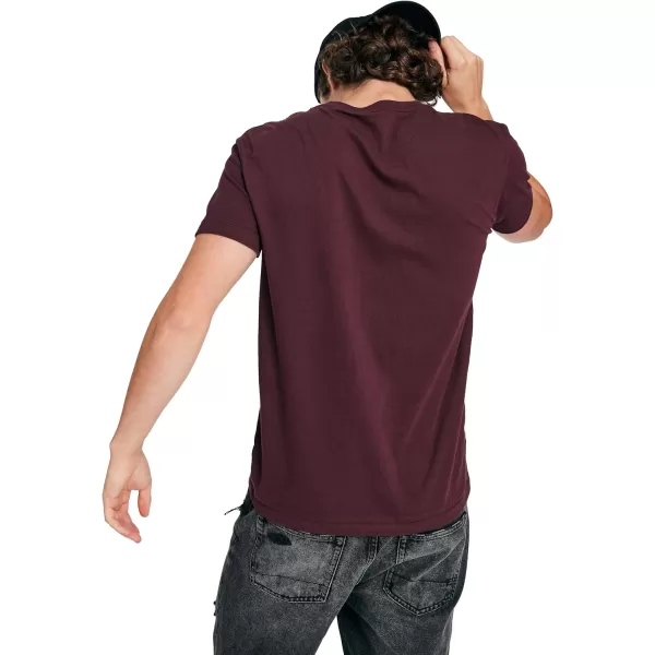 AEROPOSTALE Mens Box Logo Short Sleeve TeeRich Burgundy