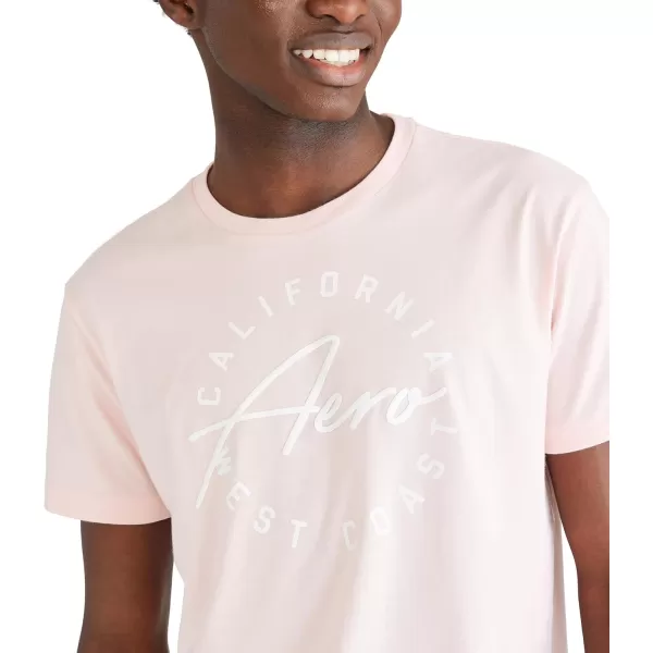 AEROPOSTALE Mens Circle Script Short Sleeve TeePink