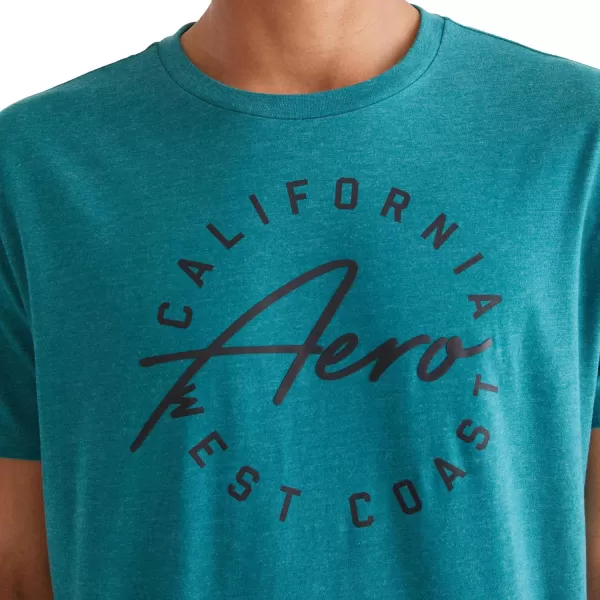 AEROPOSTALE Mens Circle Script Short Sleeve TeeStorm