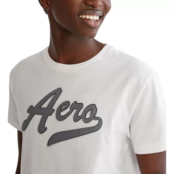 AEROPOSTALE Mens Script Logo Short Sleeve TeeBleach