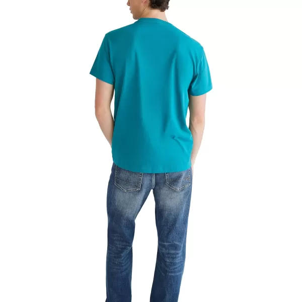 AEROPOSTALE Mens Script Logo Short Sleeve TeeHarbor Blue