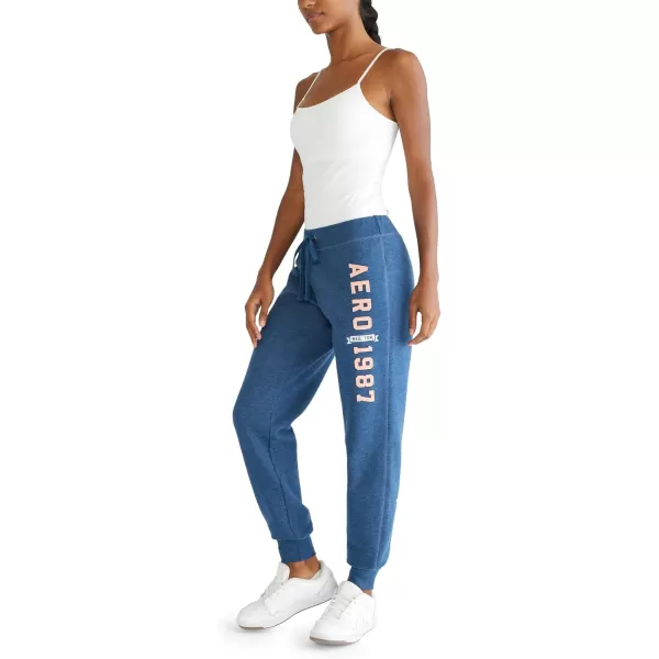 AEROPOSTALE Womens Aero Logo CinchJogger Pant Arches 1987Insignia Blue