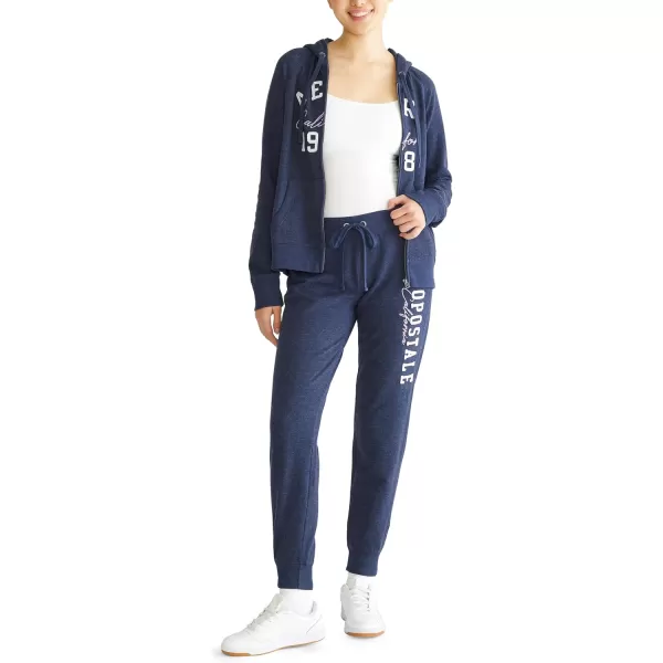 AEROPOSTALE Womens Aero Logo CinchJogger PantArchesCaliCadet Navy