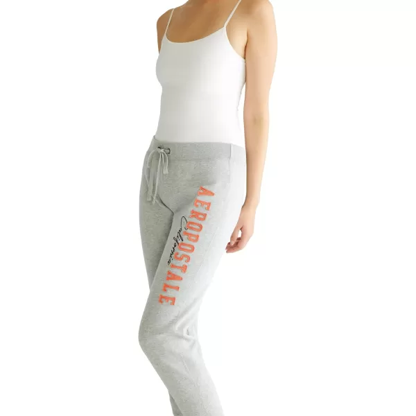 AEROPOSTALE Womens Aero Logo CinchJogger PantArchesCaliLight Heather Grey