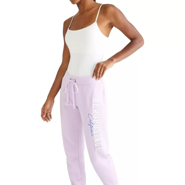 AEROPOSTALE Womens Aero Logo CinchJogger PantArchesCaliViolet Tint