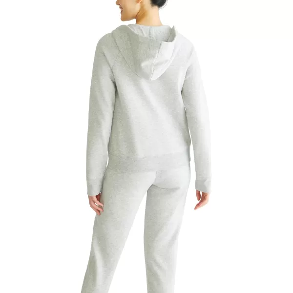 AEROPOSTALE Womens Aero Logo Full Zip Hoodie Arches Aero 1987 CaliforniaLight Heather Grey