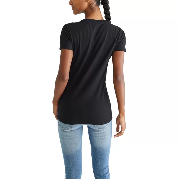 AEROPOSTALE Womens Cali Short Sleeve Graphic TeeDark Black