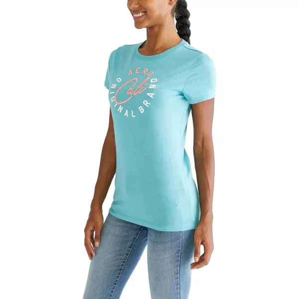 AEROPOSTALE Womens Cali Short Sleeve Graphic TeeSurfs Up