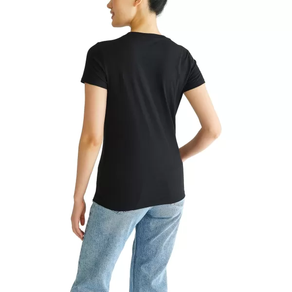 AEROPOSTALE Womens Circle Short Sleeve Graphic TeeBold Dark Black