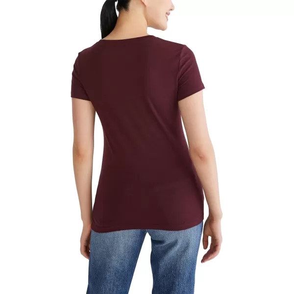AEROPOSTALE Womens Circle Short Sleeve Graphic TeeRich Burgundy