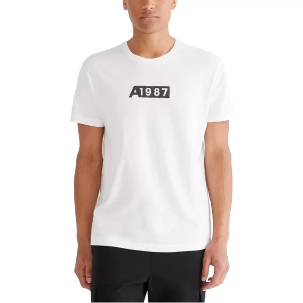 AEROPOSTALE Mens 1987 Box Logo Short Sleeve TeeBleach