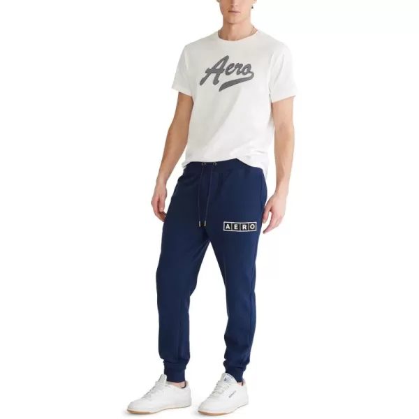 AEROPOSTALE Mens Aero Logo Fleece Jogger PantCadet Navy