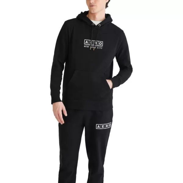 AEROPOSTALE Mens Aero Logo Fleece Jogger PantDark Black