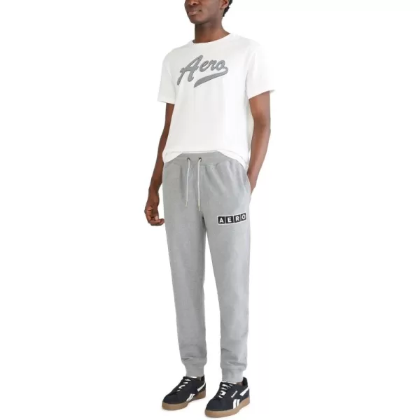 AEROPOSTALE Mens Aero Logo Fleece Jogger PantMedium Heather Grey