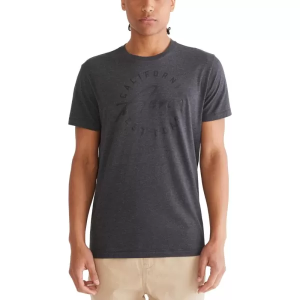 AEROPOSTALE Mens Circle Script Short Sleeve TeeCharcoal Heather Grey