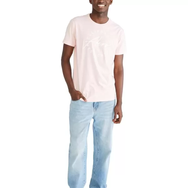 AEROPOSTALE Mens Circle Script Short Sleeve TeePink