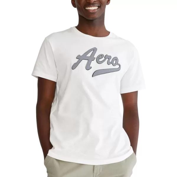 AEROPOSTALE Mens Script Logo Short Sleeve TeeBleach