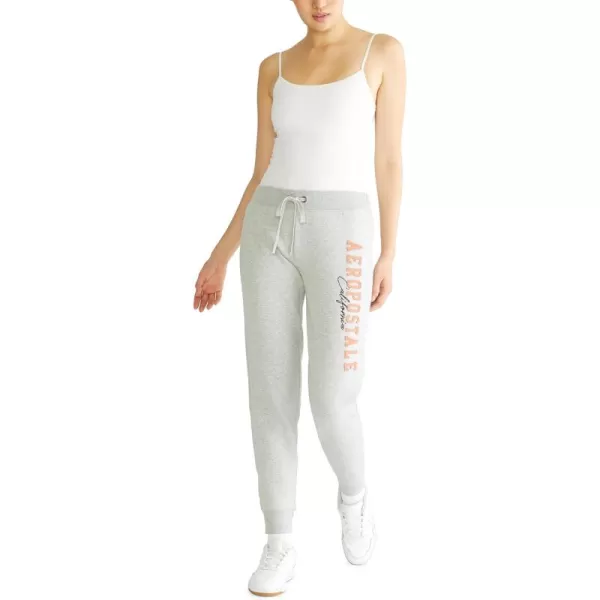 AEROPOSTALE Womens Aero Logo CinchJogger PantArchesCaliLight Heather Grey