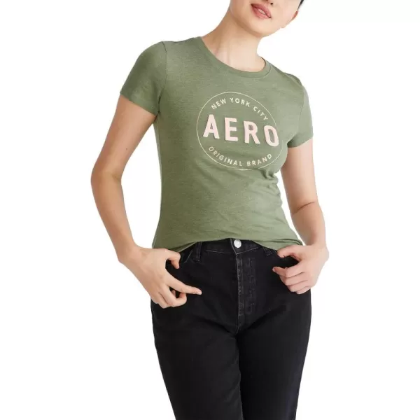 AEROPOSTALE Womens Circle Short Sleeve Graphic TeeFour Leaf Clover