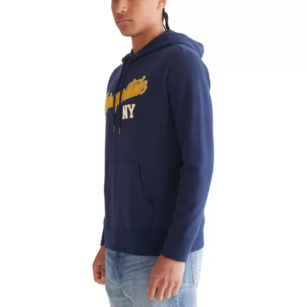 AEROPOSTALE Mens Aero Logo Popover HoodieScriptCadet Navy