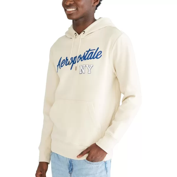 AEROPOSTALE Mens Aero Logo Popover HoodieScriptFog