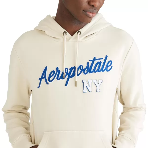 AEROPOSTALE Mens Aero Logo Popover HoodieScriptFog