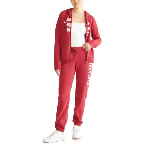 AEROPOSTALE Womens Aero Logo CinchJogger PantArchesCerise Red