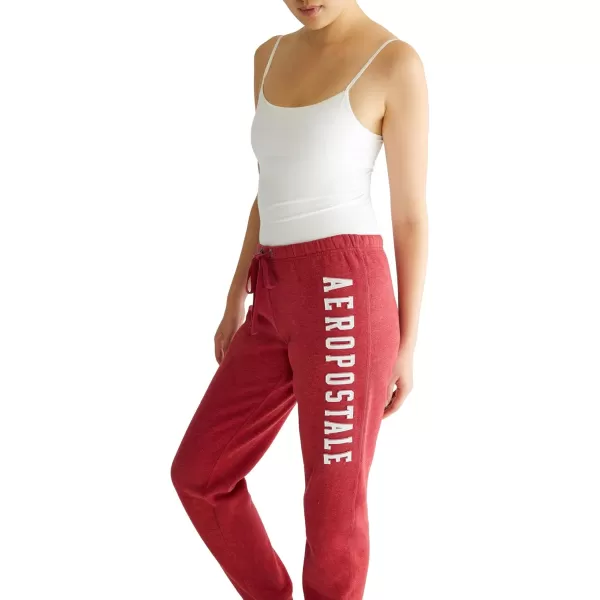 AEROPOSTALE Womens Aero Logo CinchJogger PantArchesCerise Red