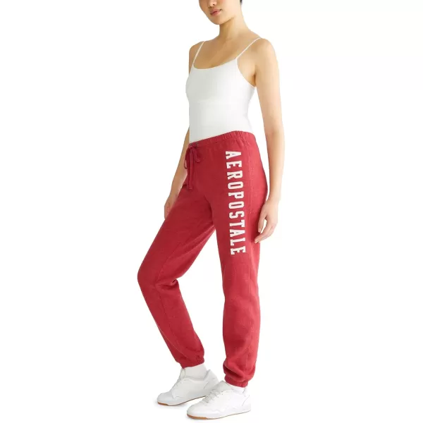 AEROPOSTALE Womens Aero Logo CinchJogger PantArchesCerise Red
