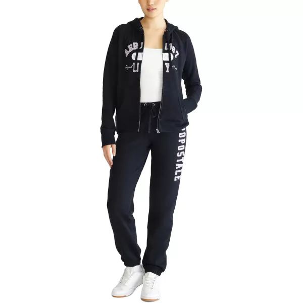 AEROPOSTALE Womens Aero Logo CinchJogger PantArchesDark Black